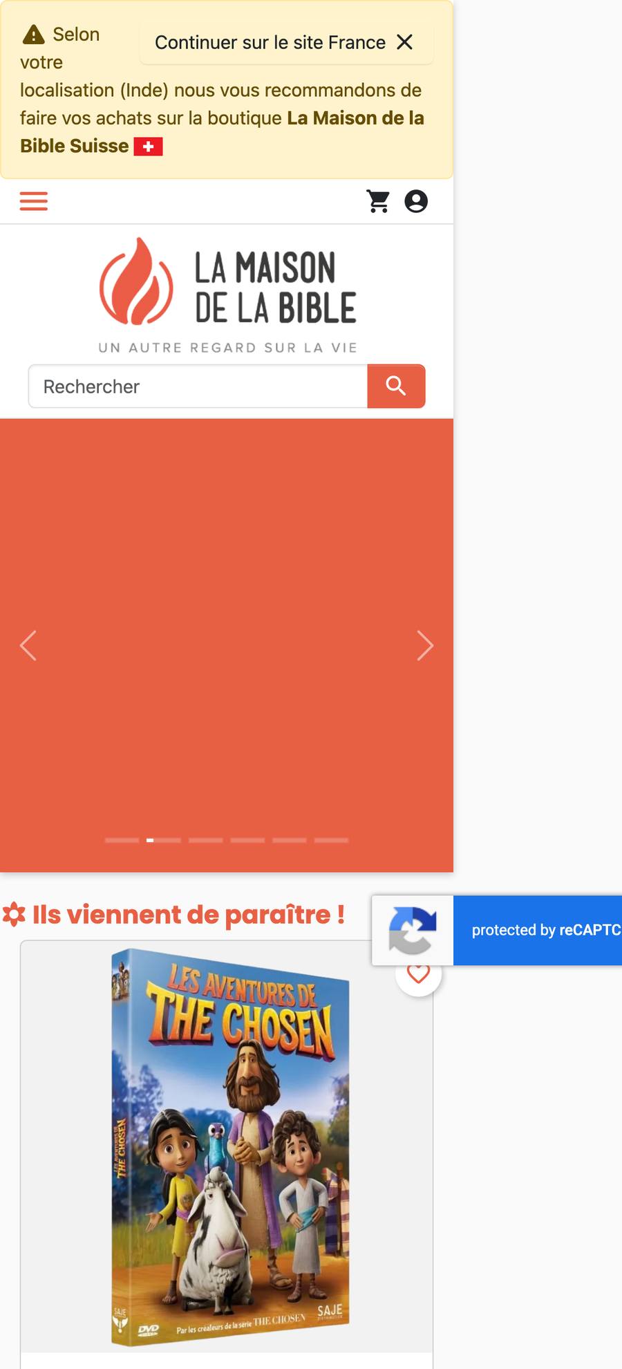La Maison de la Bible — Home (mobile), original